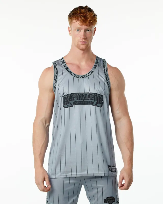 Varsity Basketball Jersey - Grey Pinstripe sold by Alphalete