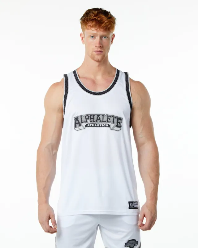 Varsity Basketball Jersey - White sold by Alphalete