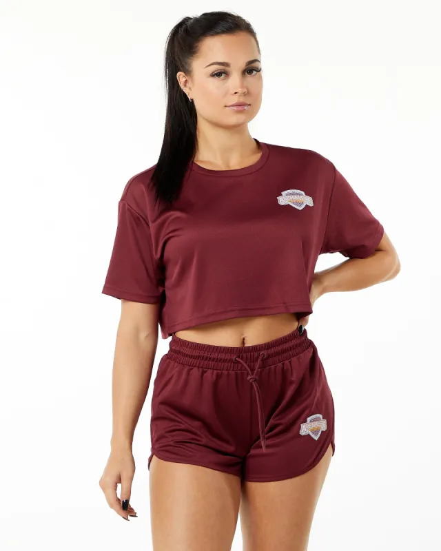Varsity Crop - Crimson sold by Alphalete