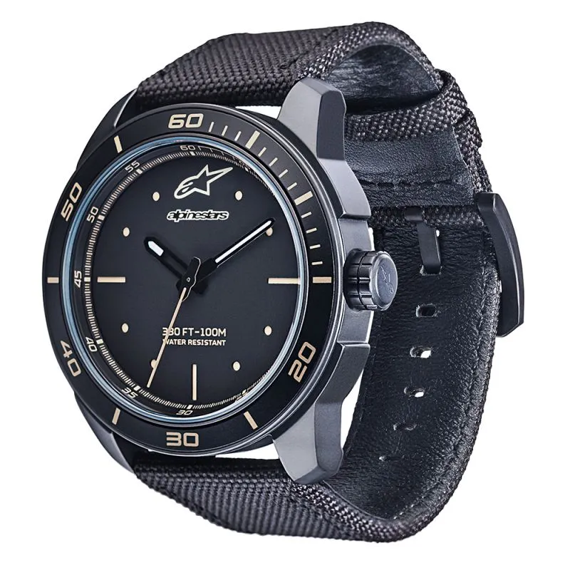 Tech Watch 3H Matt Black Leather-Black Matte/Black sold by Alpinestars