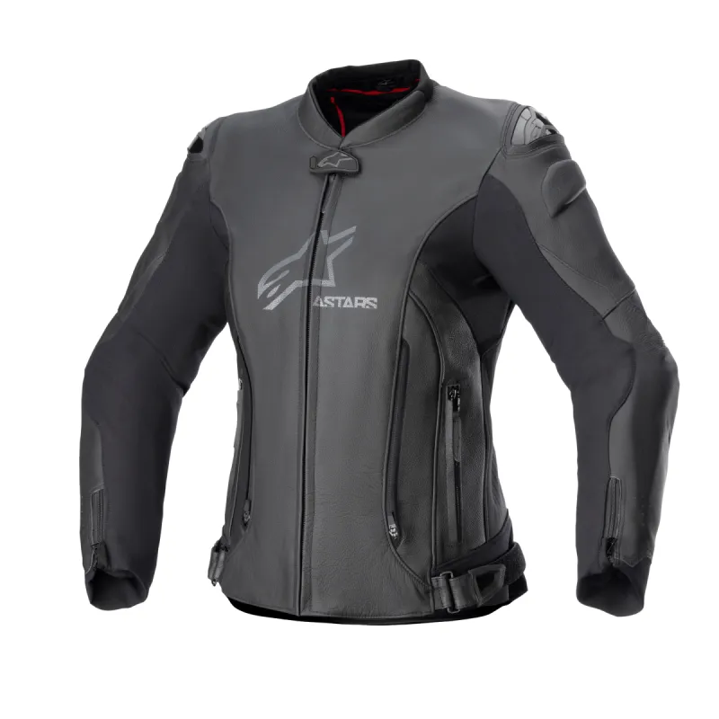 Women Stella GP Plus V4 Leather Jacket made by Alpine Stars