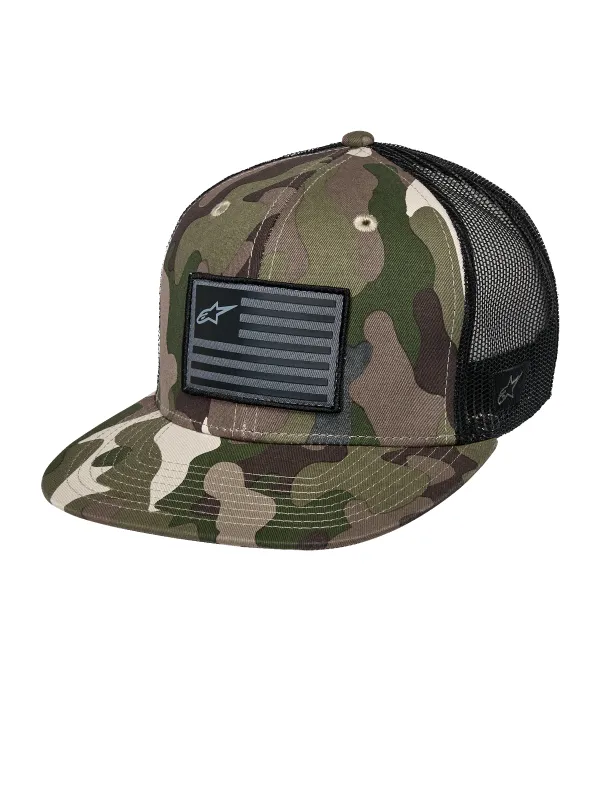 Flag Flat Trucker Hat sold by Alpine Stars