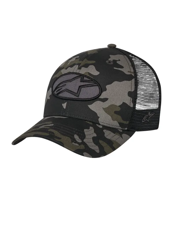Oblique Camo Trucker Hat sold by Alpine Stars