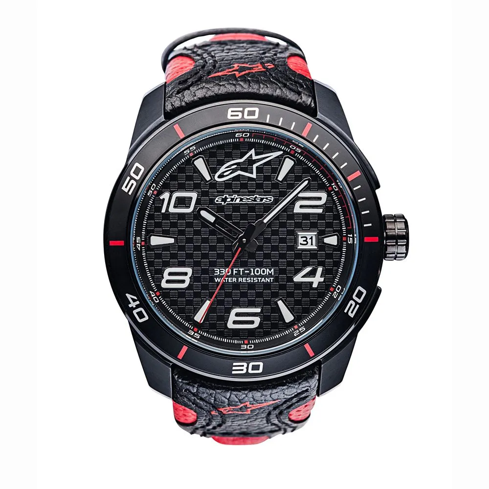 Tech Watch 3H Black Leather-Black/Red sold by Alpine Stars product image thumbnail 5