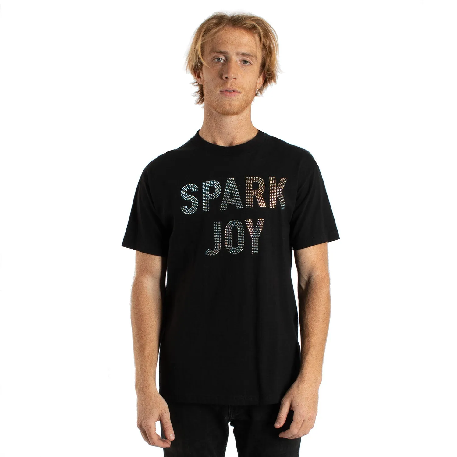 SPARK JOY rhinestone tee sold by Altru