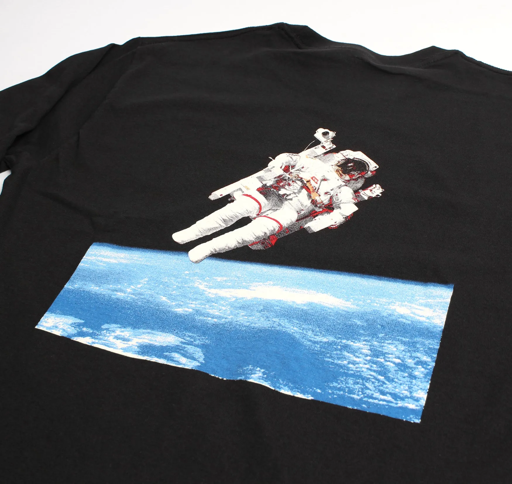 Astronaut Over Earth L/S black T-shirt by Altru Apparel sold by Altru product image thumbnail 4
