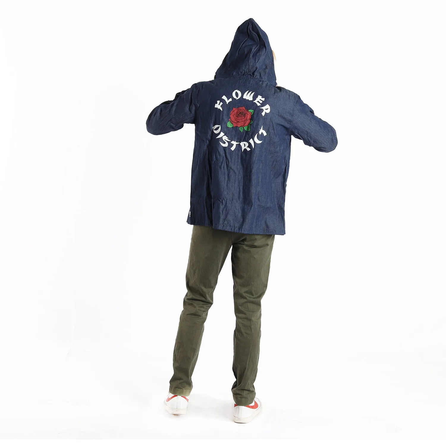 Flower District Light Denim Zip-Up Embroidered Front and Printed Back sold by Altru product image thumbnail 5