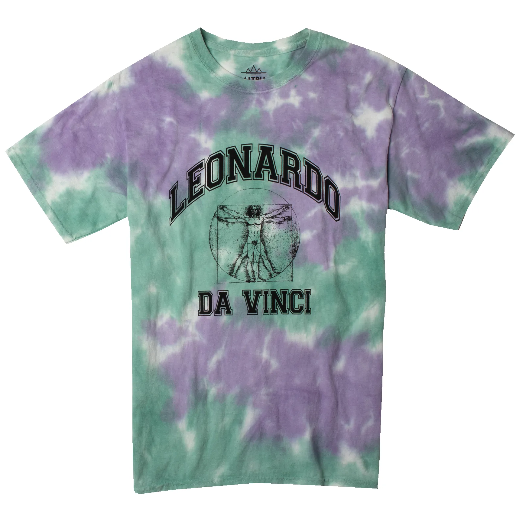 Leonardo Da Vinci tie-dye tee sold by Altru
