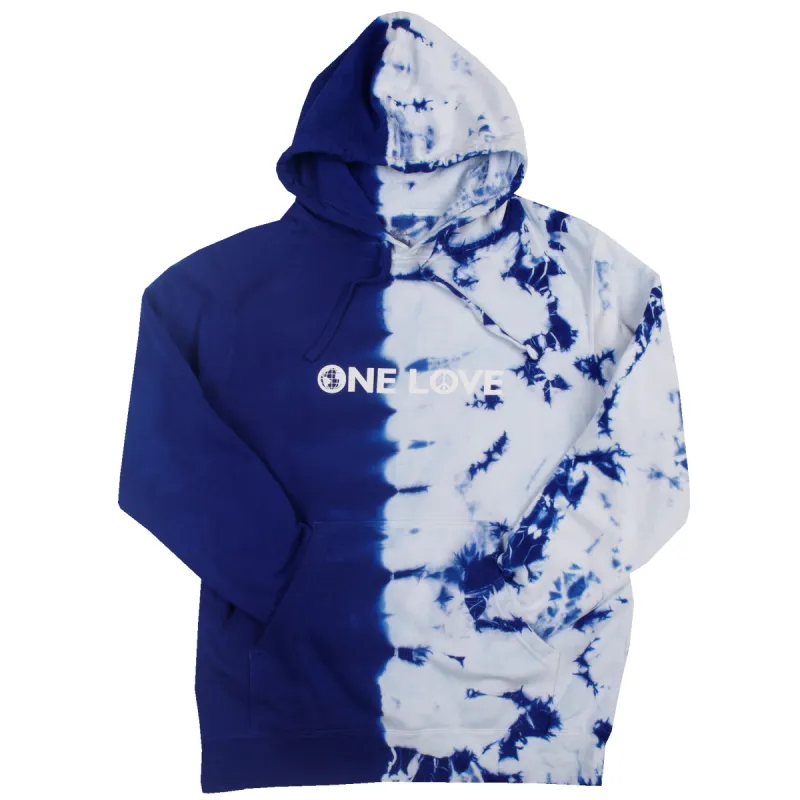 ONELOVE Half Tie-Dye Relaxed Fit Hoodie Sweatshirt sold by Altru