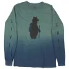 Bear on a Hike L/S full body Dip Dye graphic tee sold by Altru