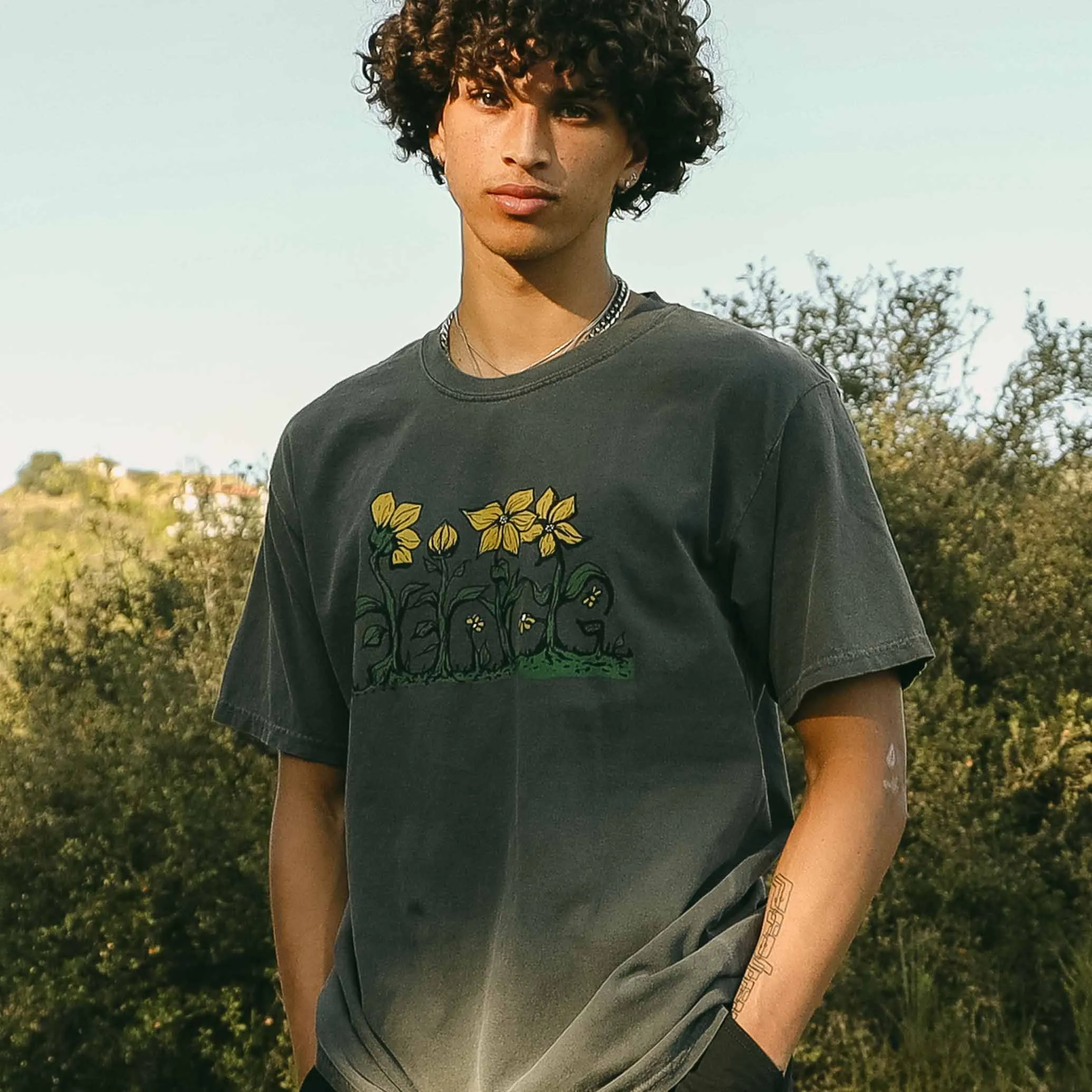 Peace Flowers vintage washed graphic tee sold by Altru product image thumbnail 5