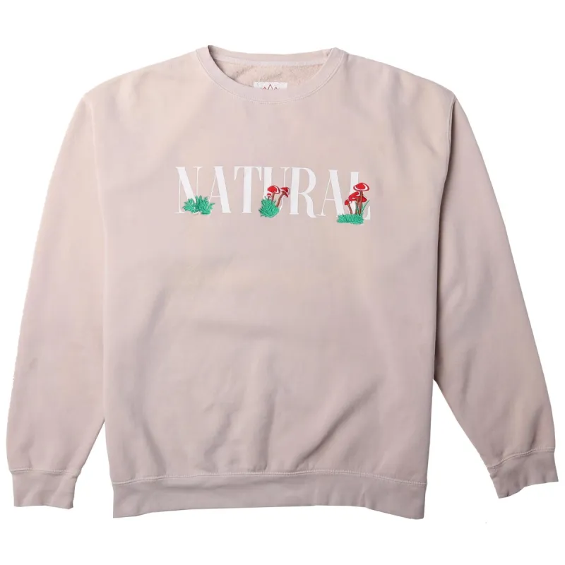 Embroidered Mushroom Fleece Crewneck Sweatshirt sold by Altru