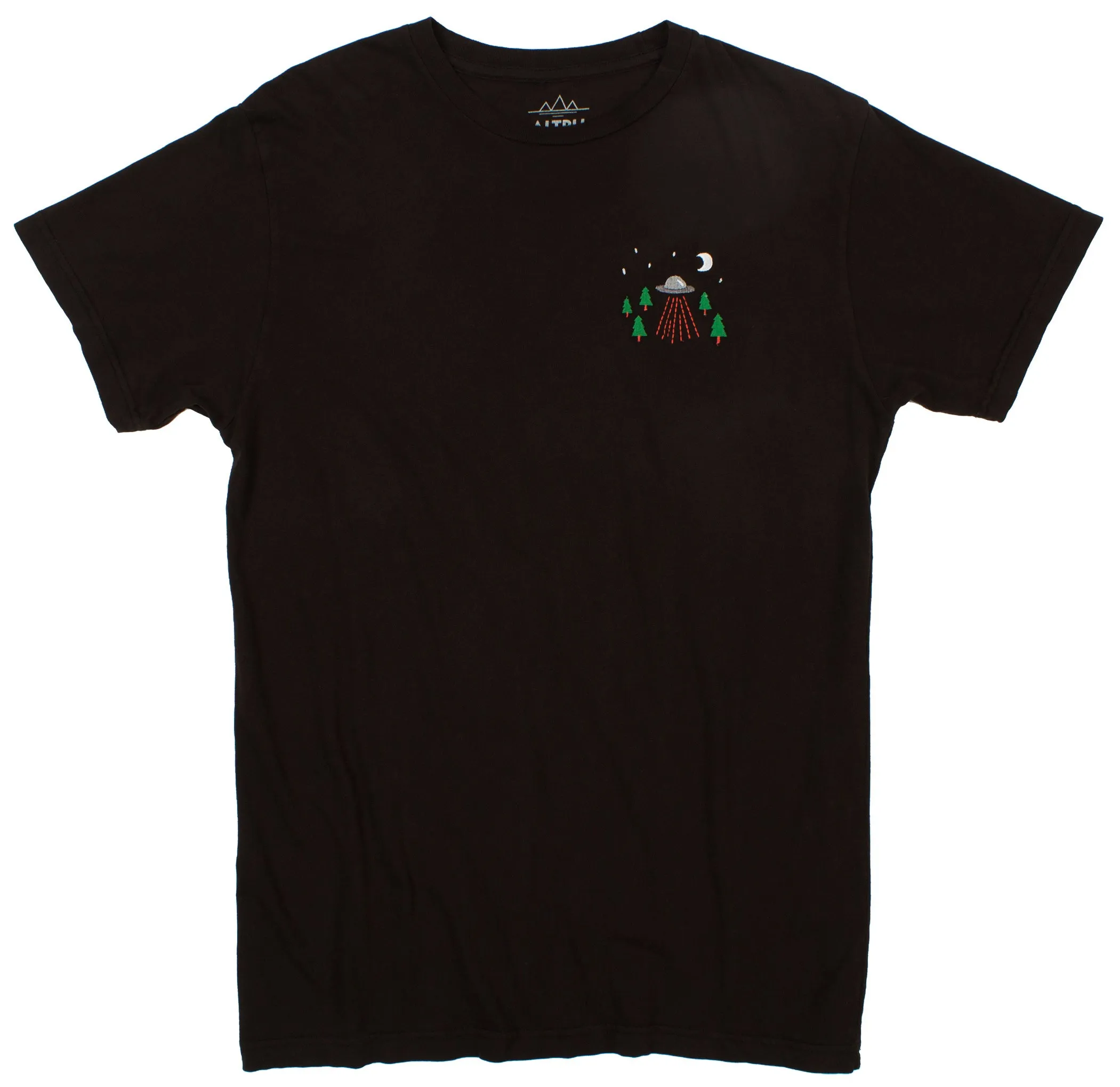 UFO Encounter Embroidered Graphite T-shirt by Altru Apparel sold by Altru