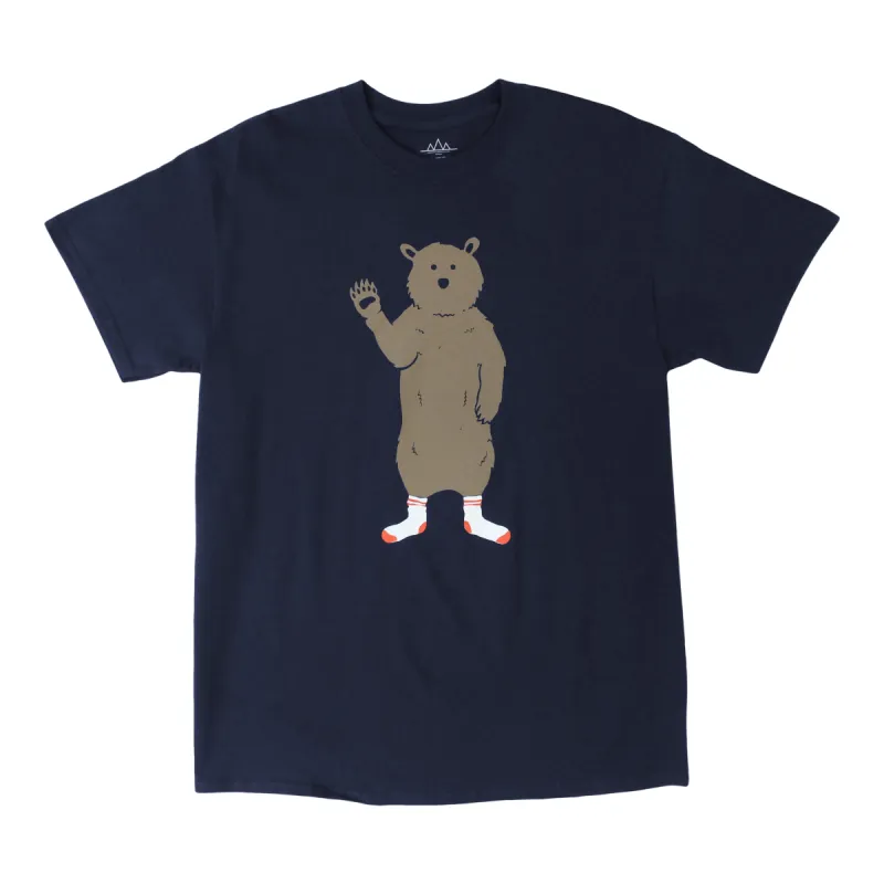 AWKARD BEAR IN SOCK, navy graphic tee by Altru Apparel sold by Altru