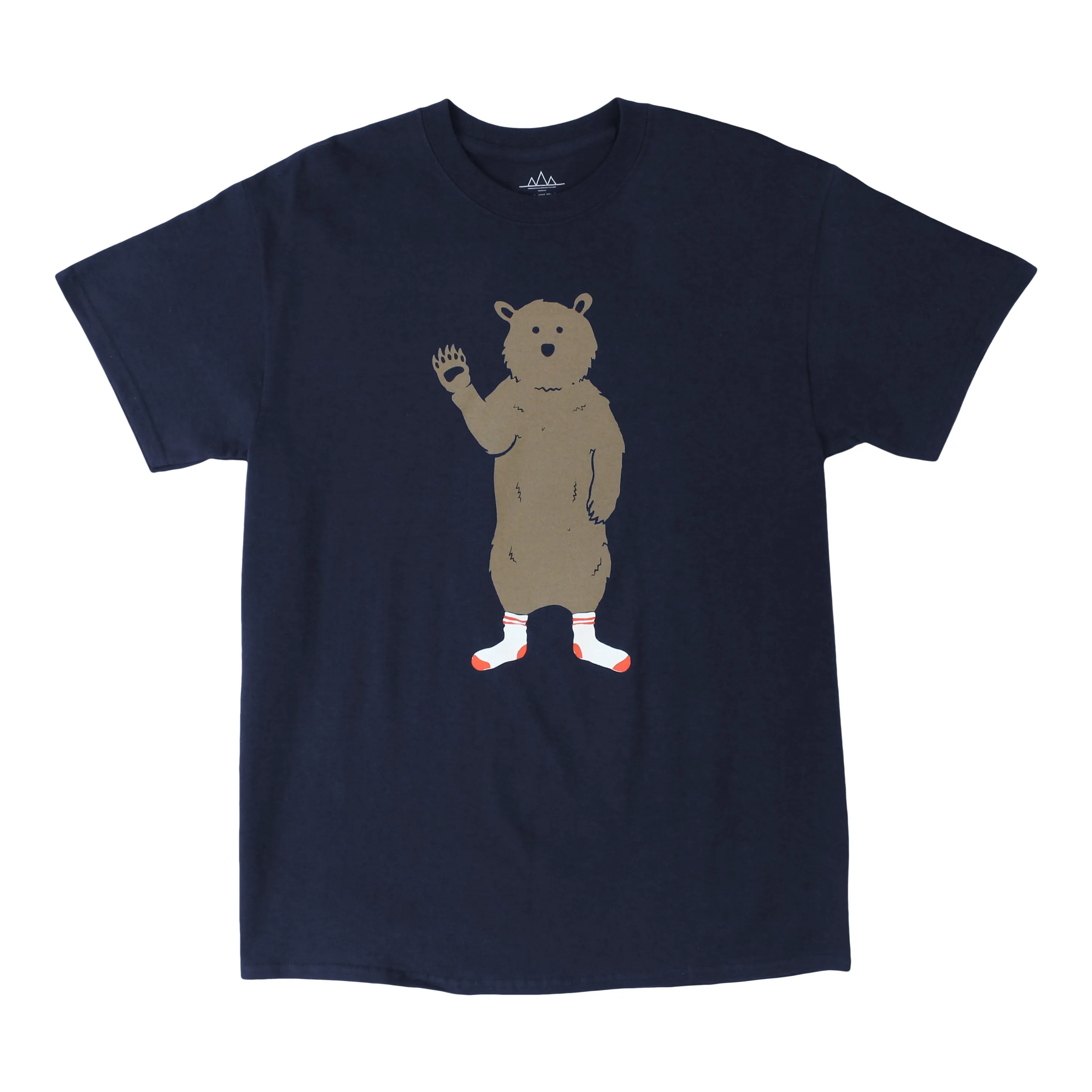 AWKARD BEAR IN SOCK, navy graphic tee by Altru Apparel sold by Altru