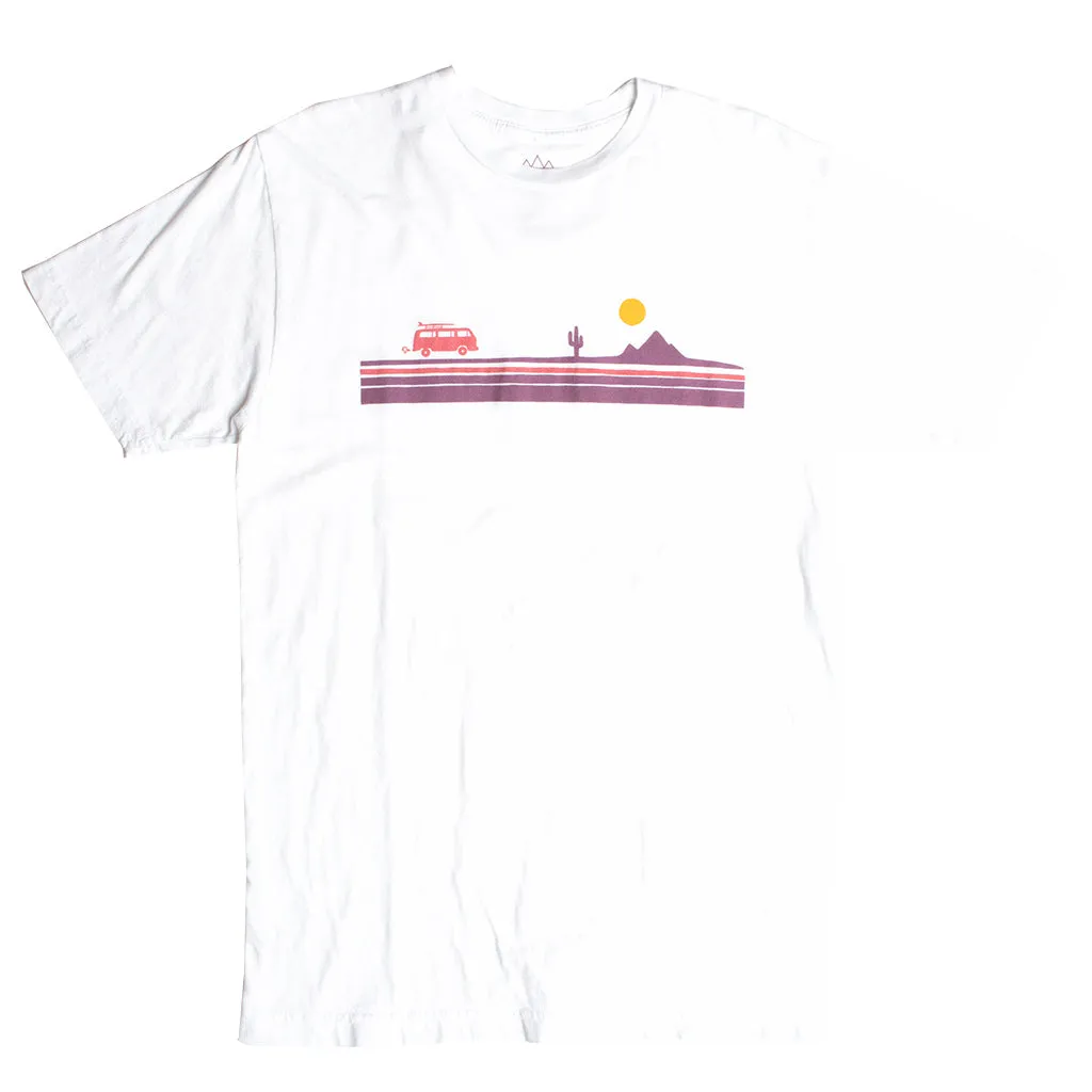 Desert Road Trip Chest Stripe graphic Tees in various colors sold by Altru product image thumbnail 2