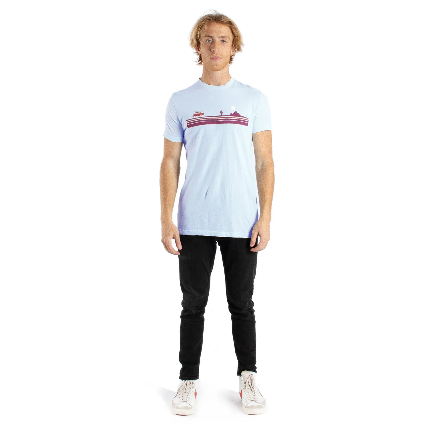 Desert Road Trip Chest Stripe graphic Tees in various colors sold by Altru product image thumbnail 3