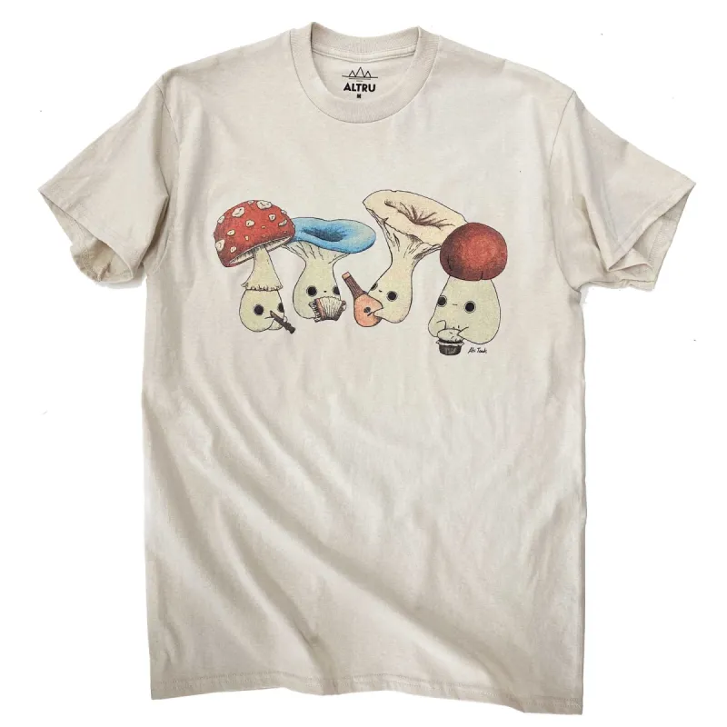 Abi Toads Fungi Tan tee sold by Altru