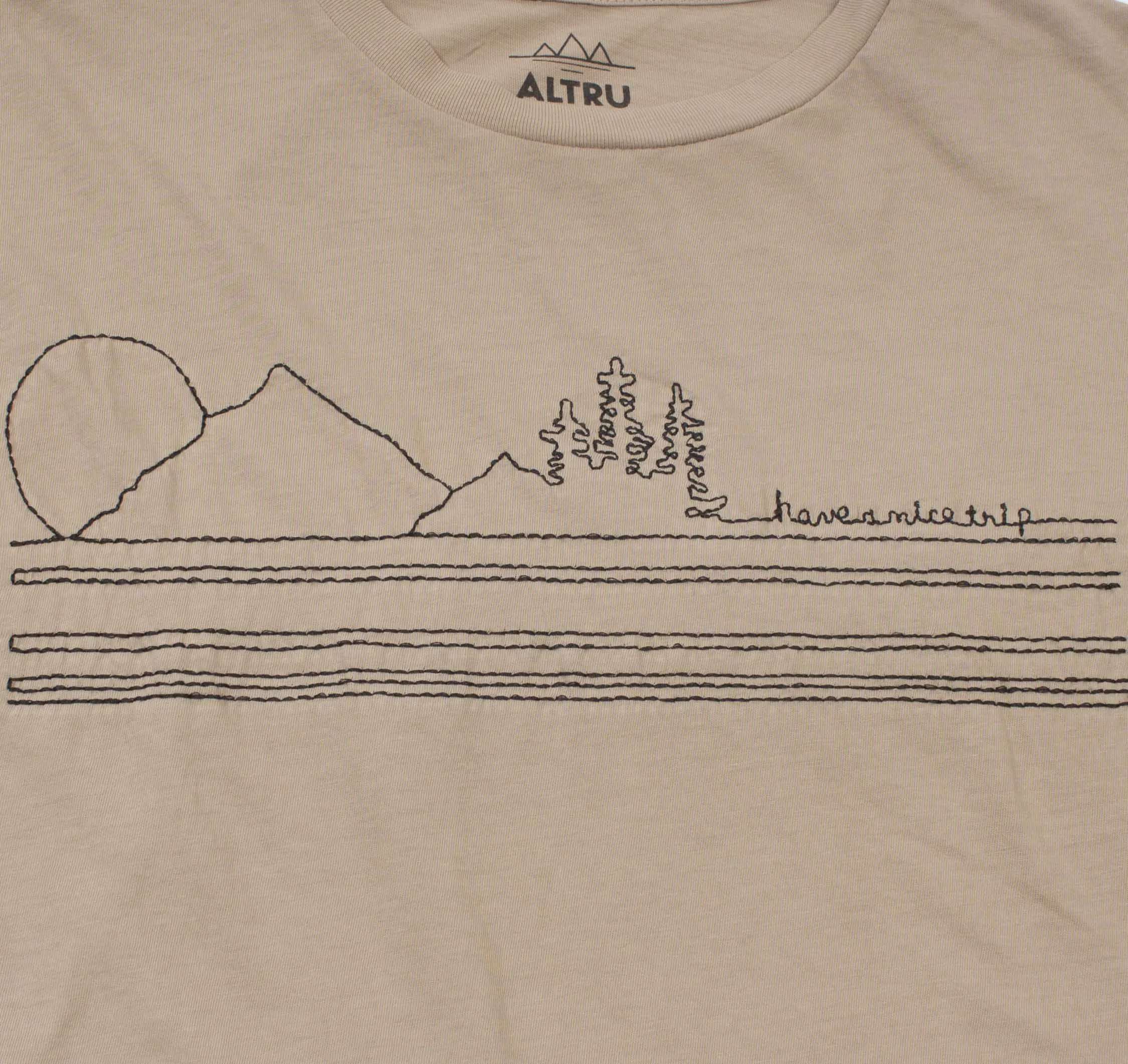 Have a Nice Trip embroidered khaki graphic tee sold by Altru product image thumbnail 2