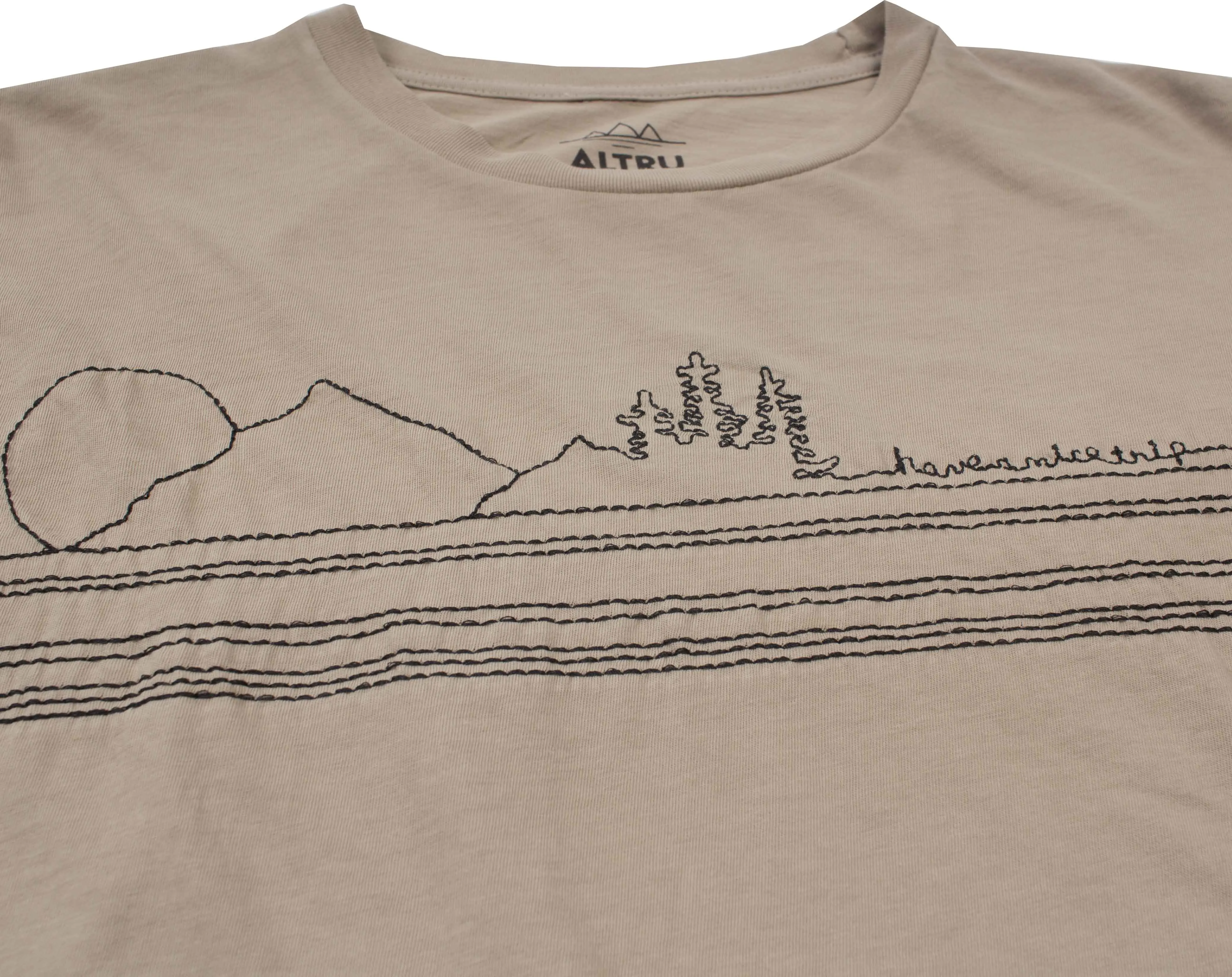 Have a Nice Trip embroidered khaki graphic tee sold by Altru product image thumbnail 3