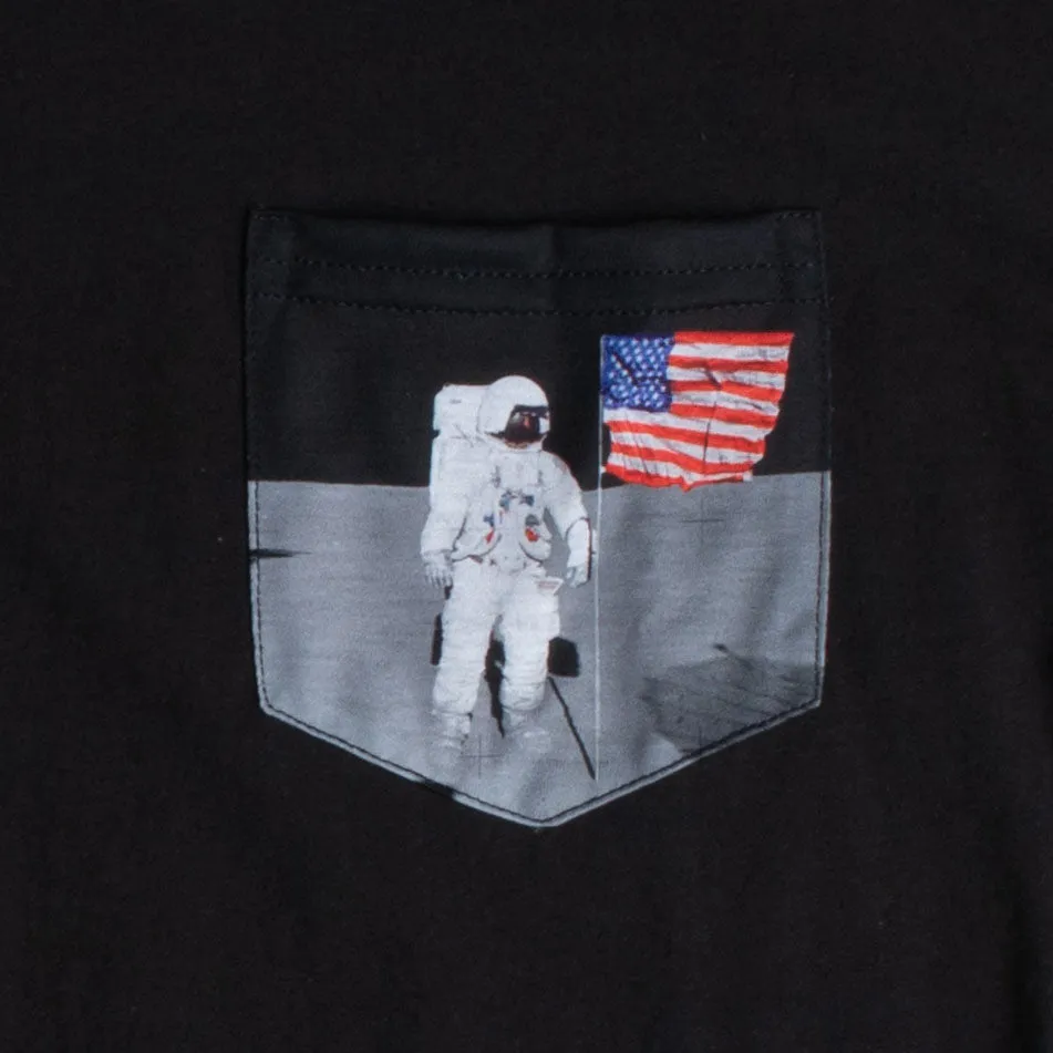 Flag on Moon Pocket long sleeve tee sold by Altru product image thumbnail 2