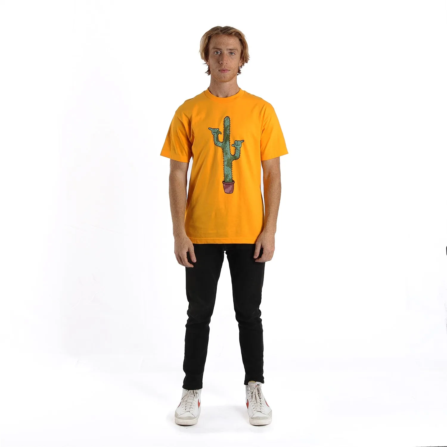 Shaka Saguaro Cactus yellow-honey tee by Altru Apparel sold by Altru product image thumbnail 2
