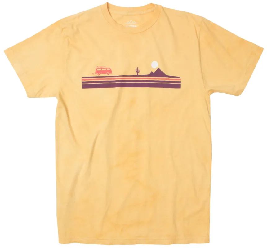 Road Trip Chest Stripe cloud wash lemon graphic tee sold by Altru