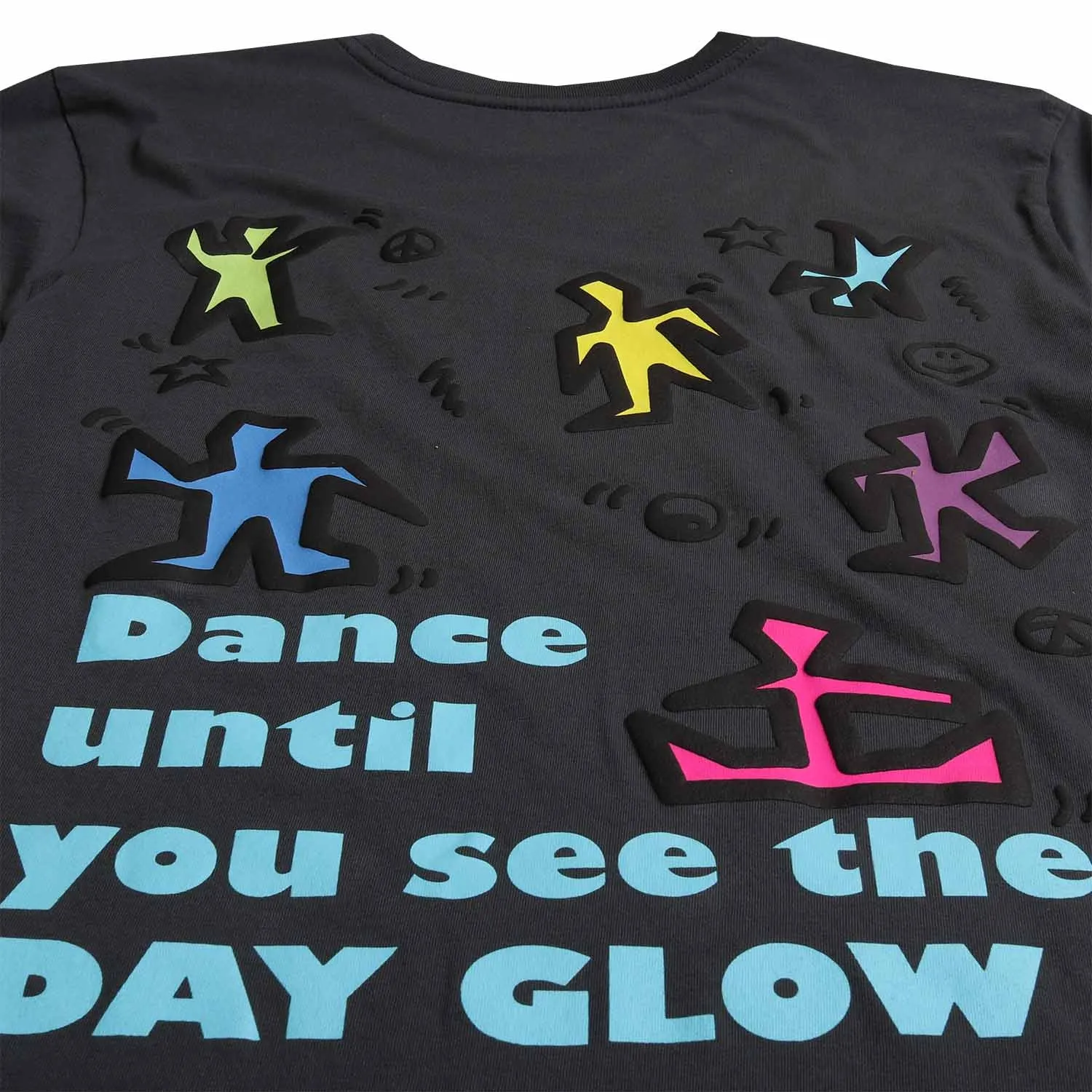 DANCE UNTIL YOU SEE THE DAY GLOW puffy ink graphic tee sold by Altru product image thumbnail 4