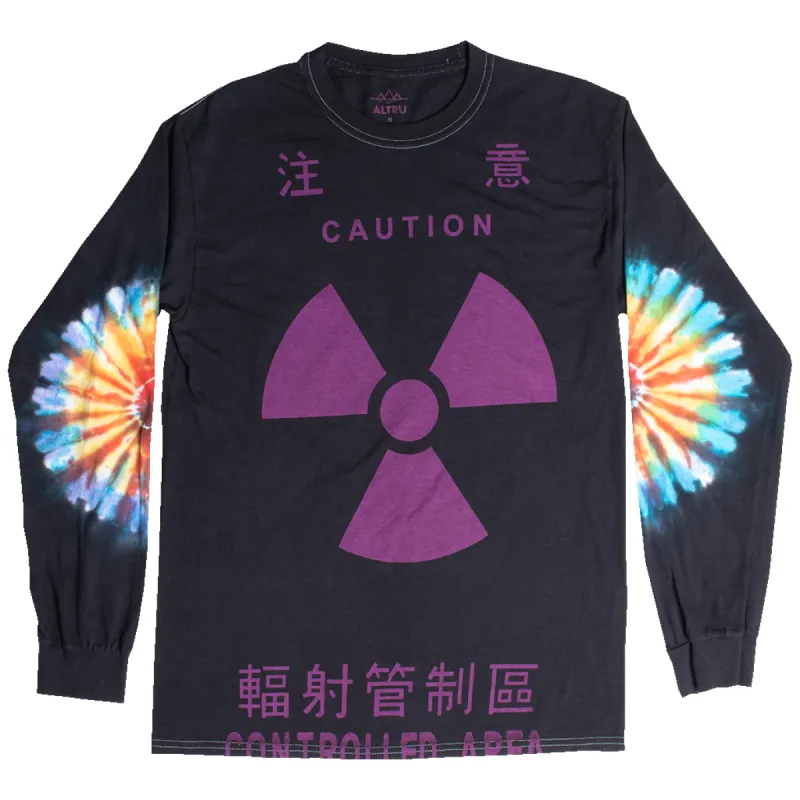 Caution tie-dye long sleeve tee sold by Altru