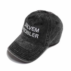Solvem Probler 6 panel low profile embroidered Cap with distressed bill sold by Altru