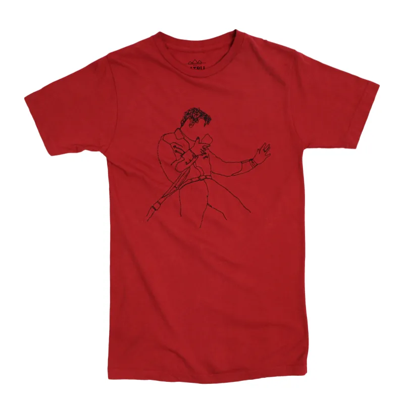 Elvis Embroidered red T-shirt by Altru Apparel sold by Altru