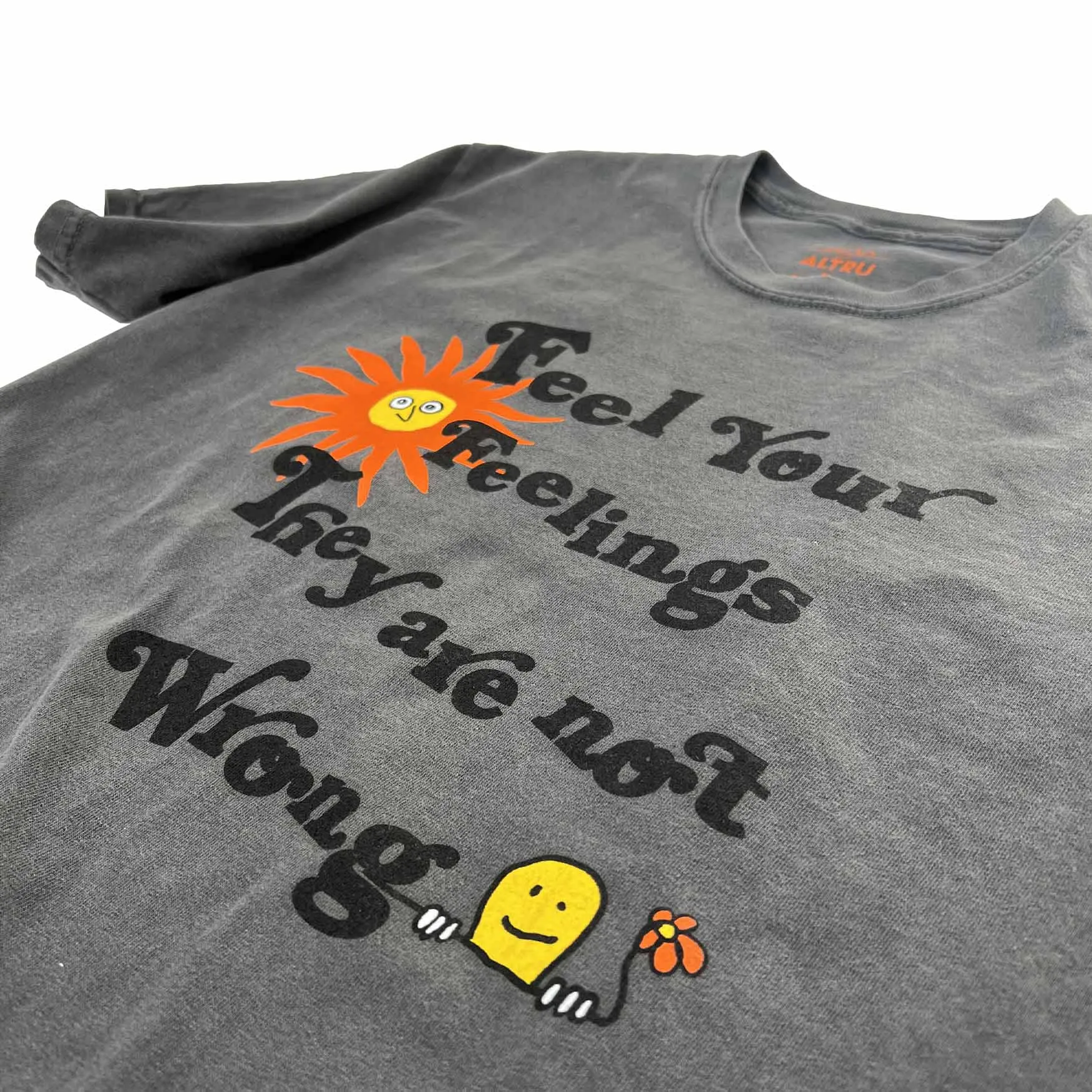 Feel your feelings vintage washed graphic tee sold by Altru product image thumbnail 4