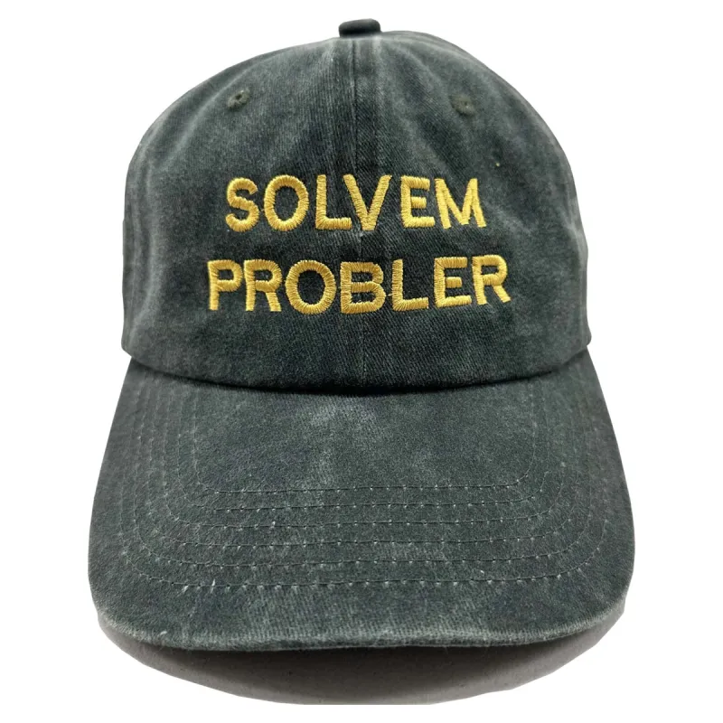 "Solvem Probler" 6 Panel Low Profile Embroidered Cap-Olive sold by Altru