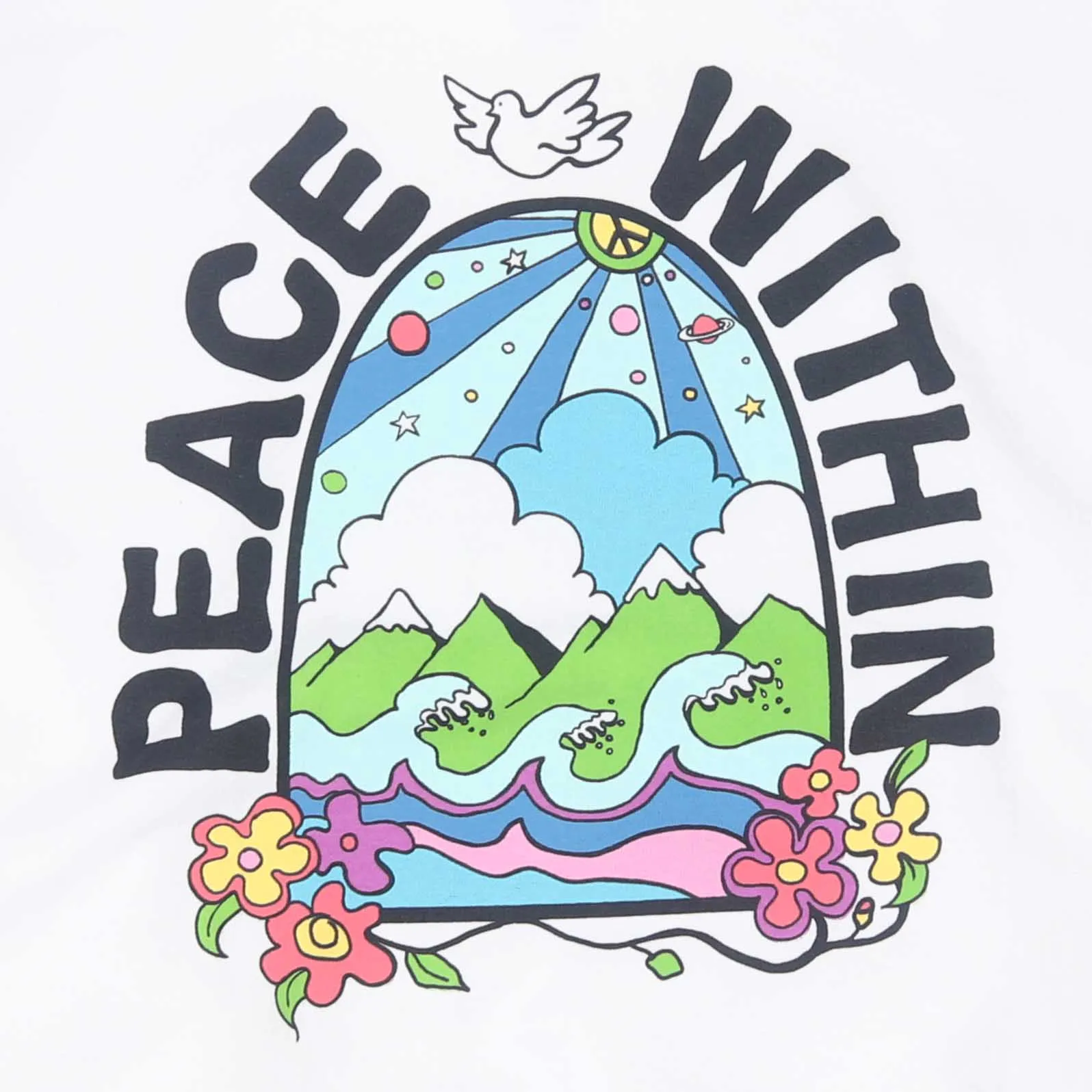 Peace Within White Fleece Hoodie sold by Altru product image thumbnail 4