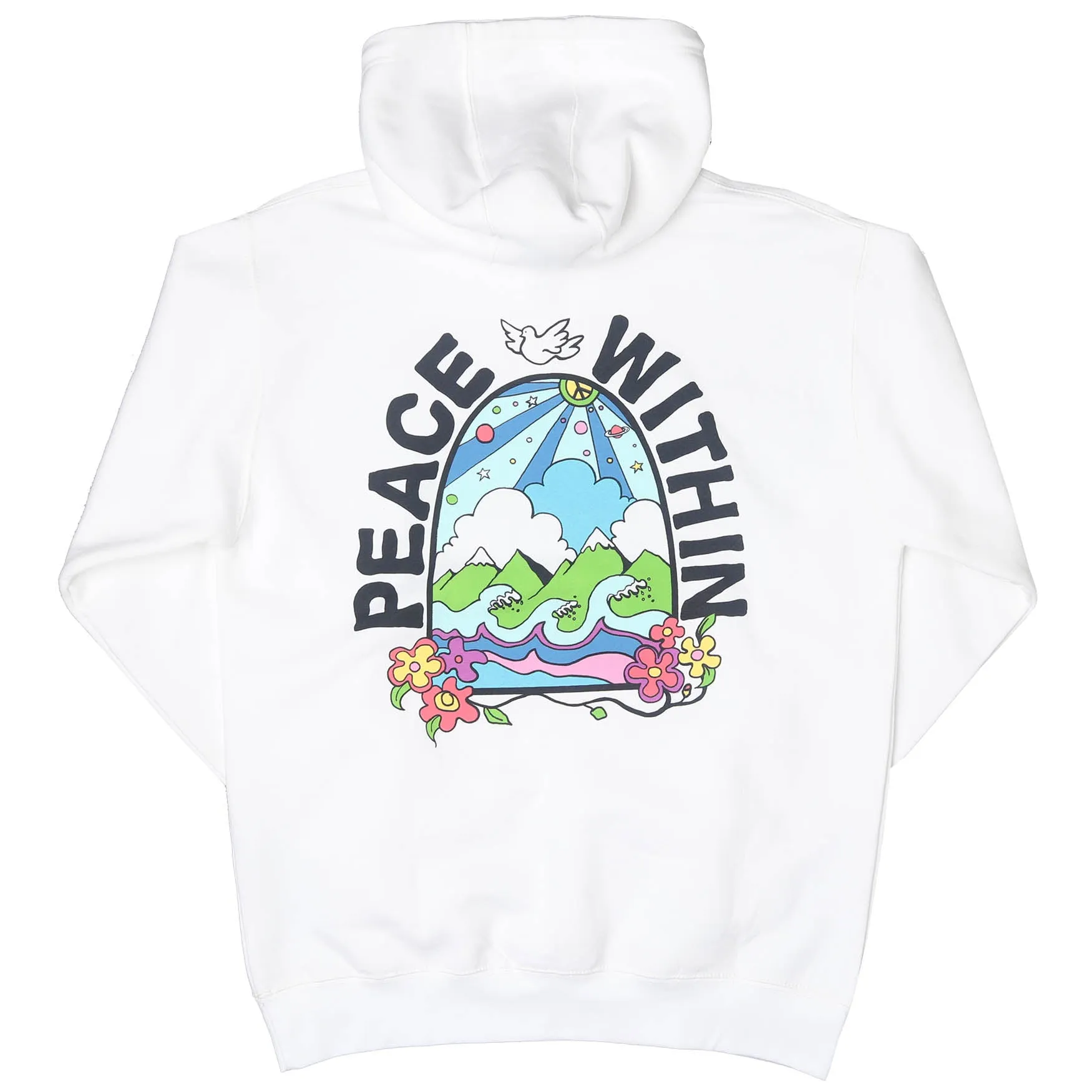 Peace Within White Fleece Hoodie sold by Altru product image thumbnail 2