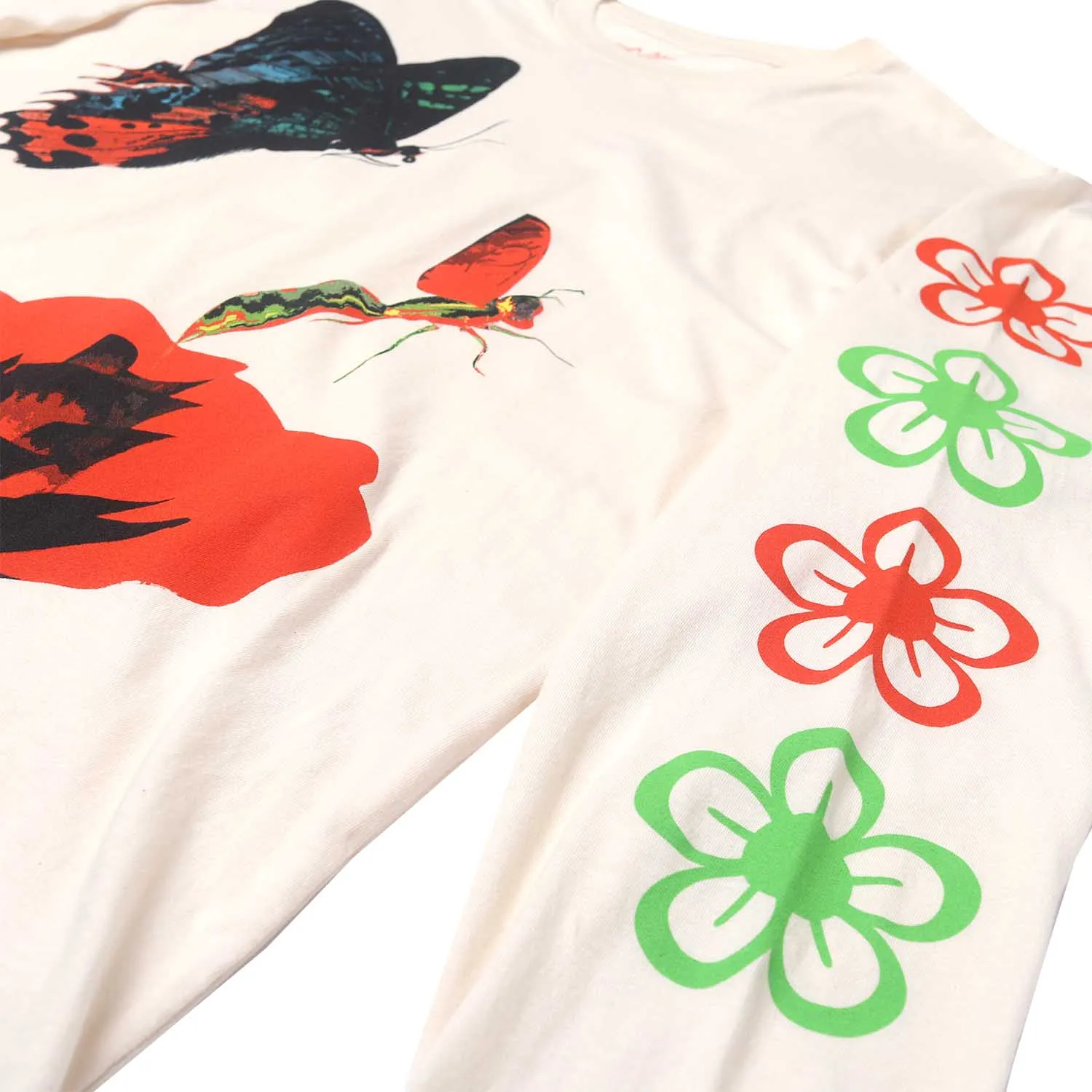 Butterfly Flower Nature L/S tee graphic on front & sleeves sold by Altru product image thumbnail 3