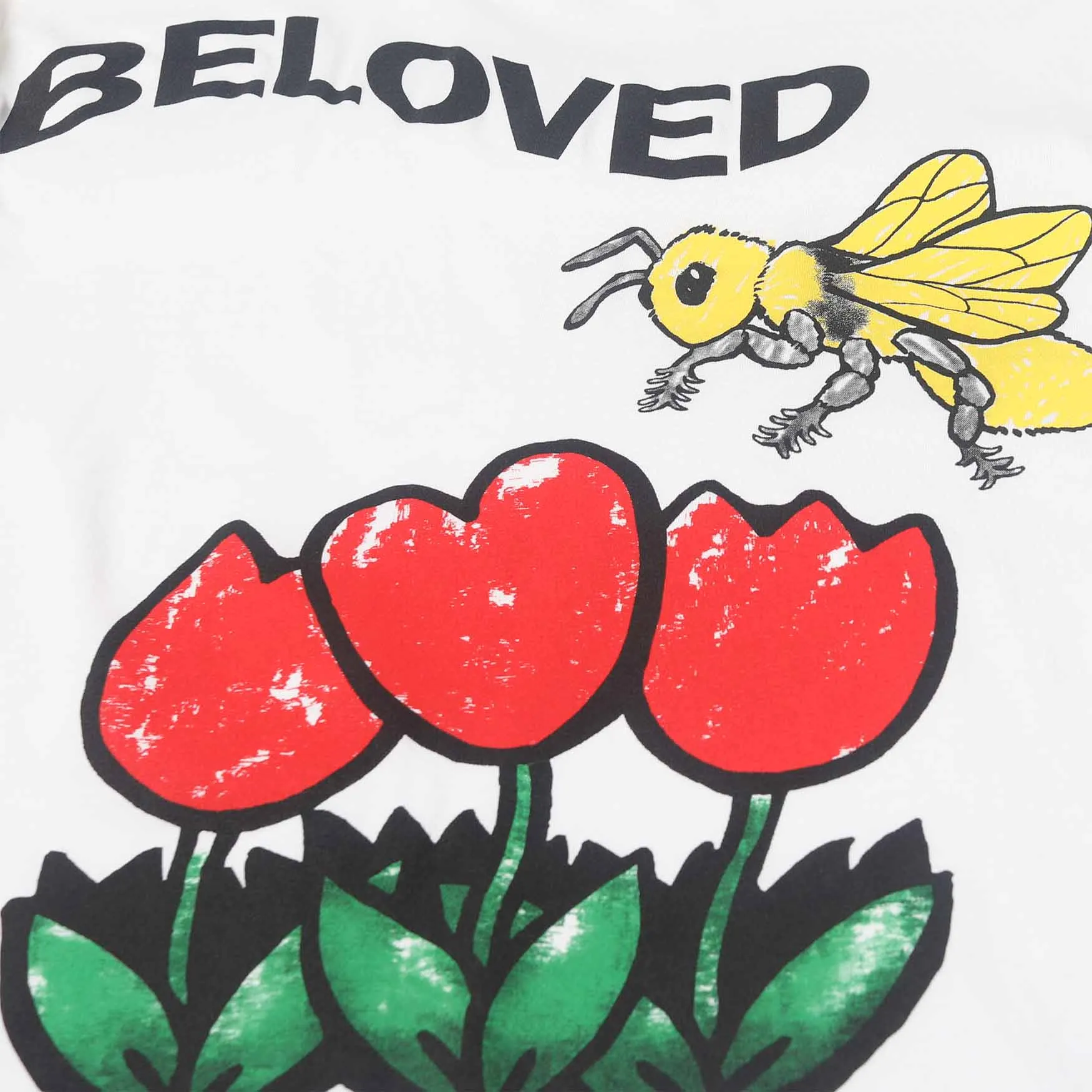Beloved Tulips Bee L/S T-shirt graphic on front & right sleeve sold by Altru product image thumbnail 2