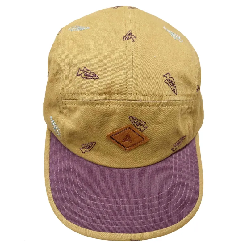 Arrow Heads 5-Panel Cap with adjustable strap and snap clip sold by Altru