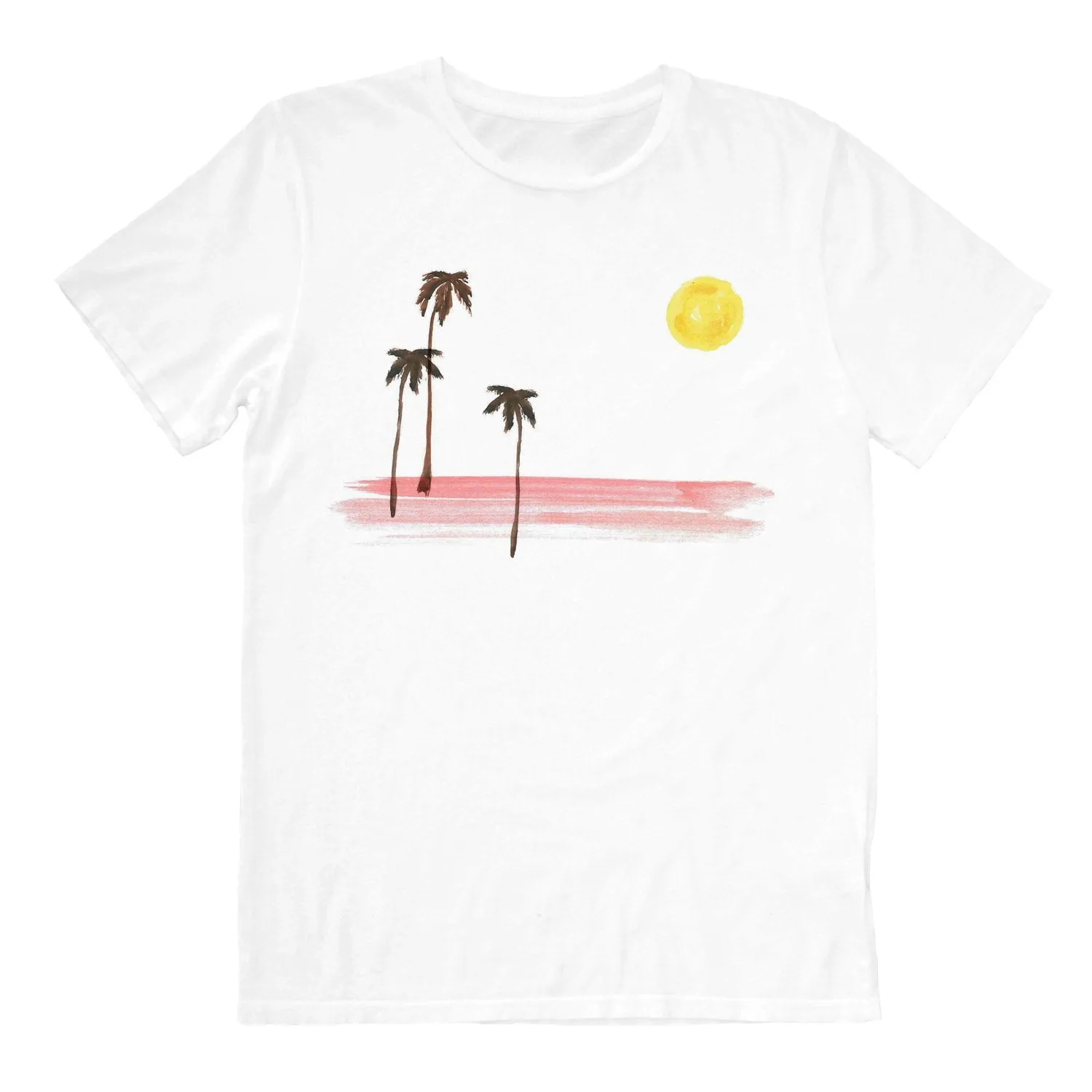 Painted palms and moon tee sold by Altru