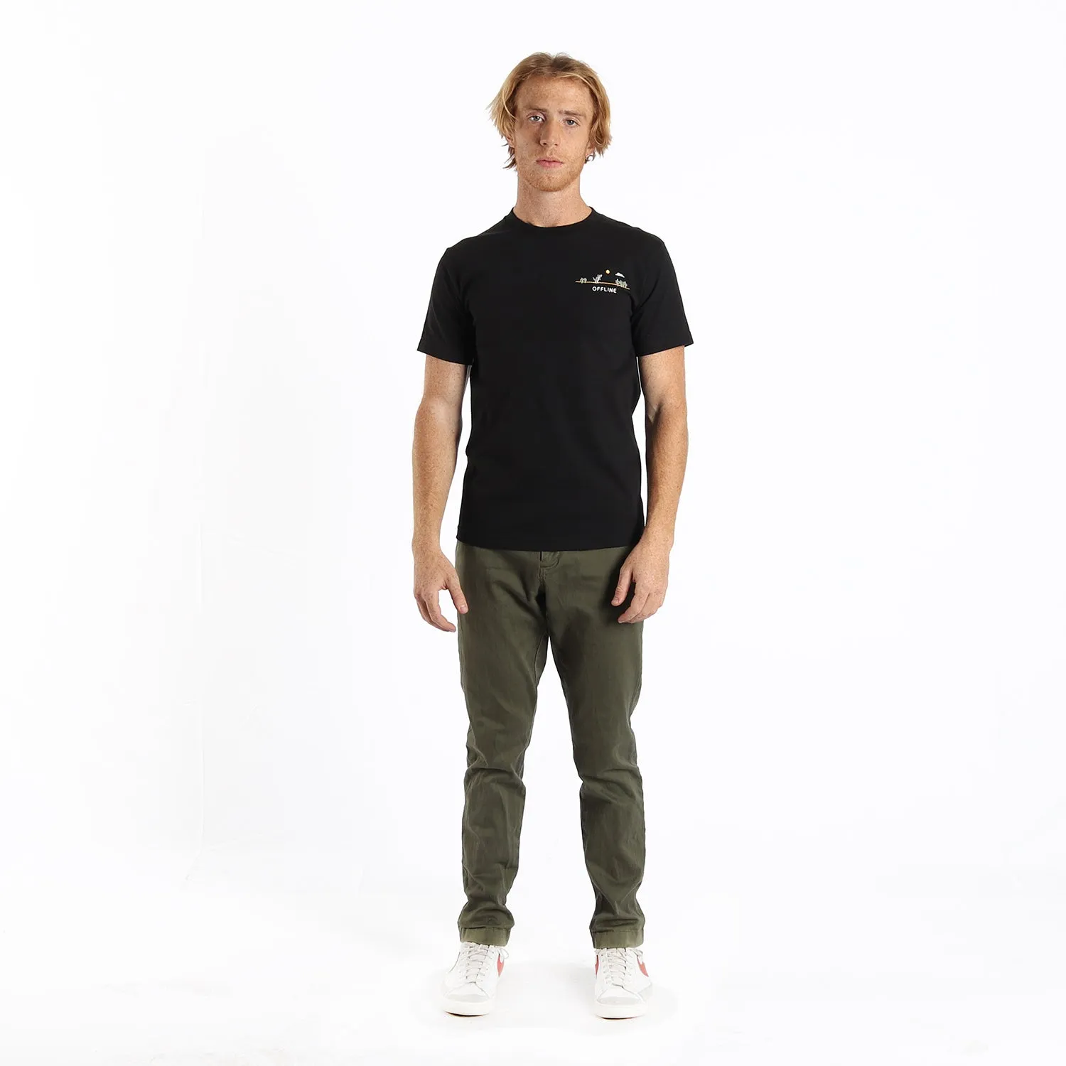 Offline Dino Embroidered black T-shirt by Altru Apparel sold by Altru product image thumbnail 3