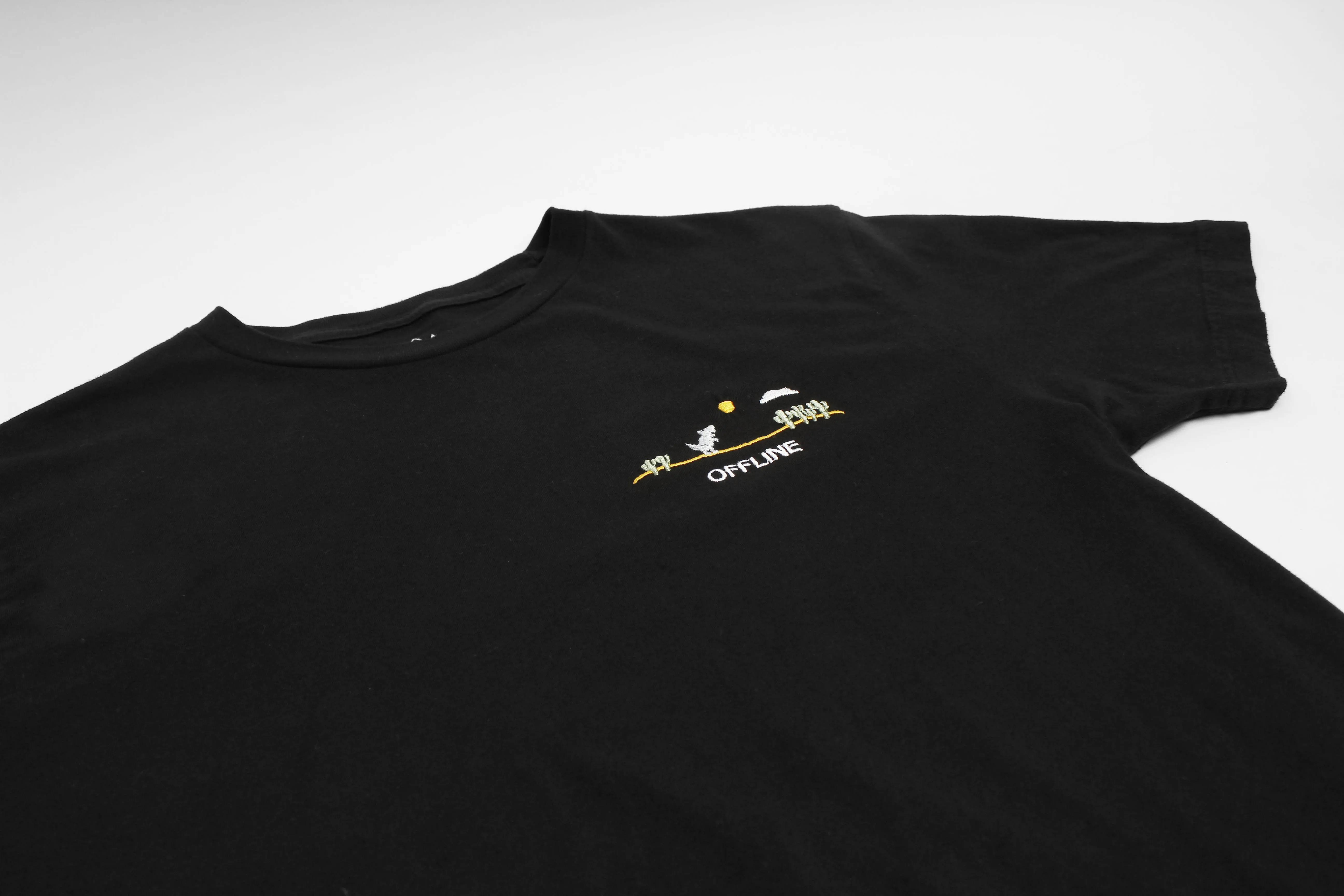 Offline Dino Embroidered black T-shirt by Altru Apparel sold by Altru product image thumbnail 2