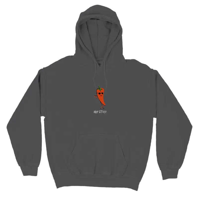 Hot Stuff Washed Black pullover Hoodie sold by Altru