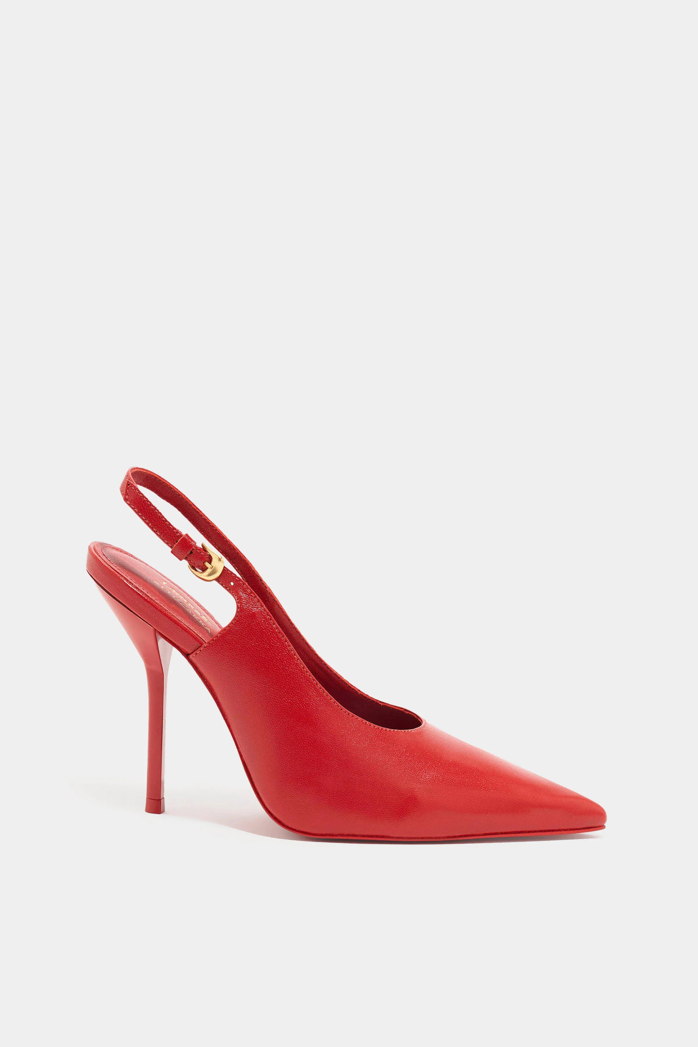Larroude x Altuzarra Pump In Blood Red Leather sold by Altuzarra