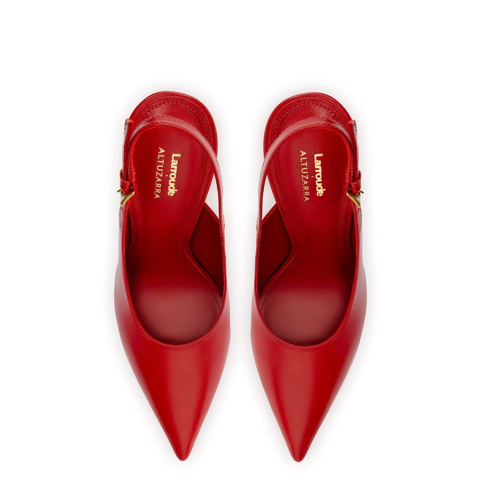 Larroude x Altuzarra Pump In Blood Red Leather sold by Altuzarra product image thumbnail 2