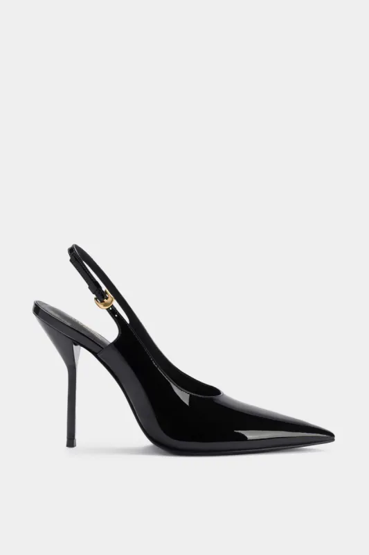 Larroude x Altuzarra Pump In Black Patent Leather sold by Altuzarra