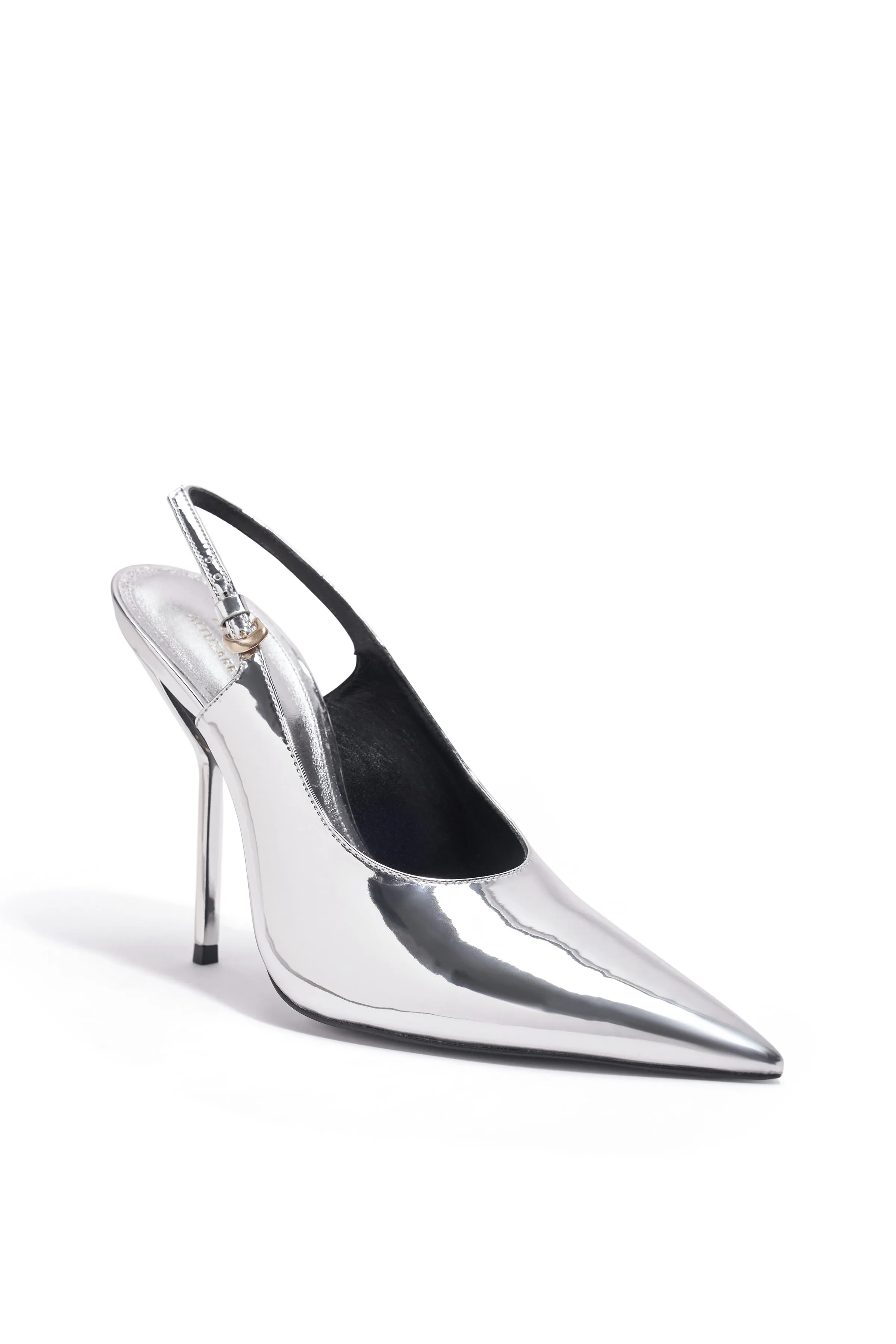 Larroude x Altuzarra Pump In Silver Specchio sold by Altuzarra product image thumbnail 3