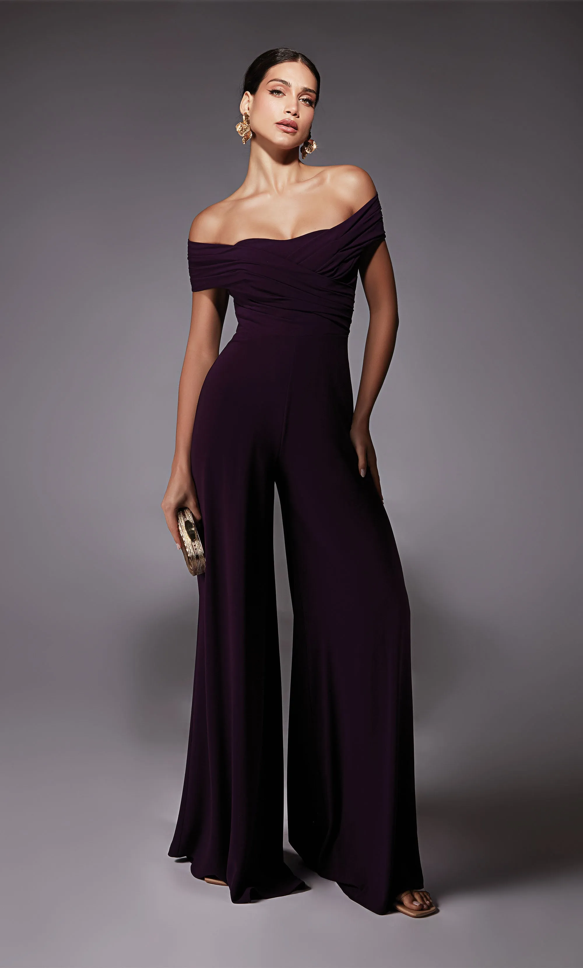 ALYCE Paris 70067 Bridal Off The Shoulder Neckline Elegant Jumpsuit Dress sold by Alyce Paris product image thumbnail 3
