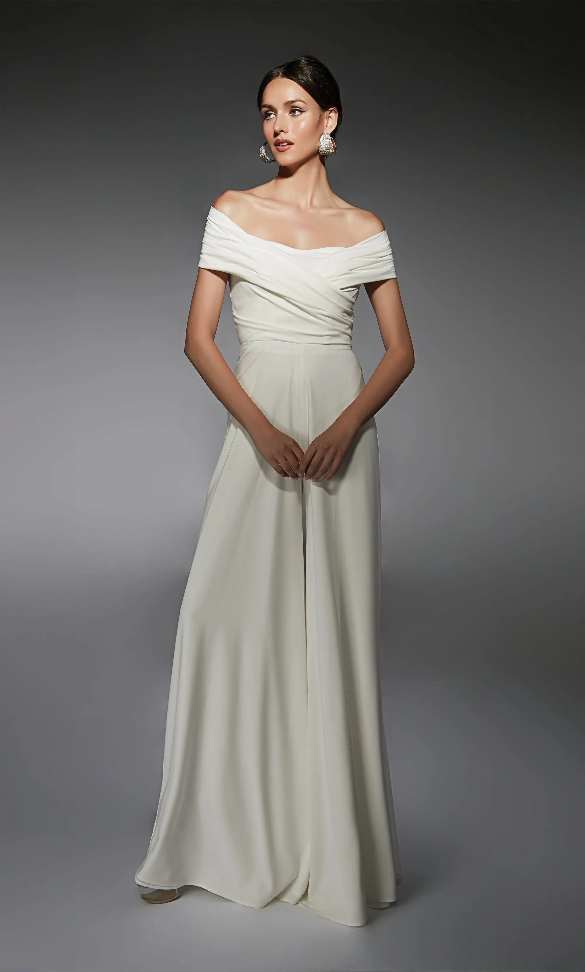 ALYCE Paris 70067 Bridal Off The Shoulder Neckline Elegant Jumpsuit Dress sold by Alyce Paris product image thumbnail 4