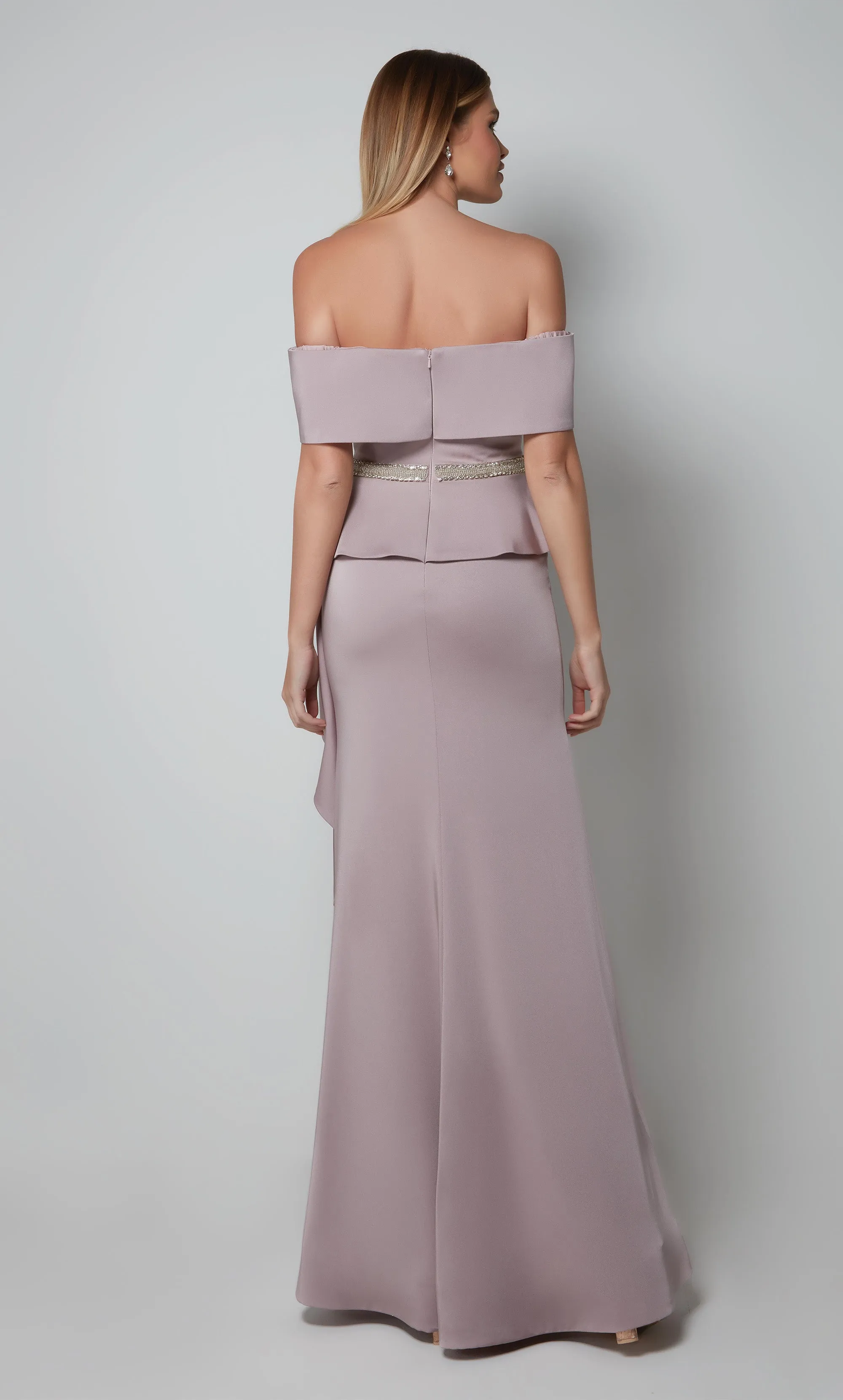 ALYCE Paris 27563 Special Occasion Off The Shoulder Neckline Ruched/draped Straight Dress sold by Alyce Paris product image thumbnail 2