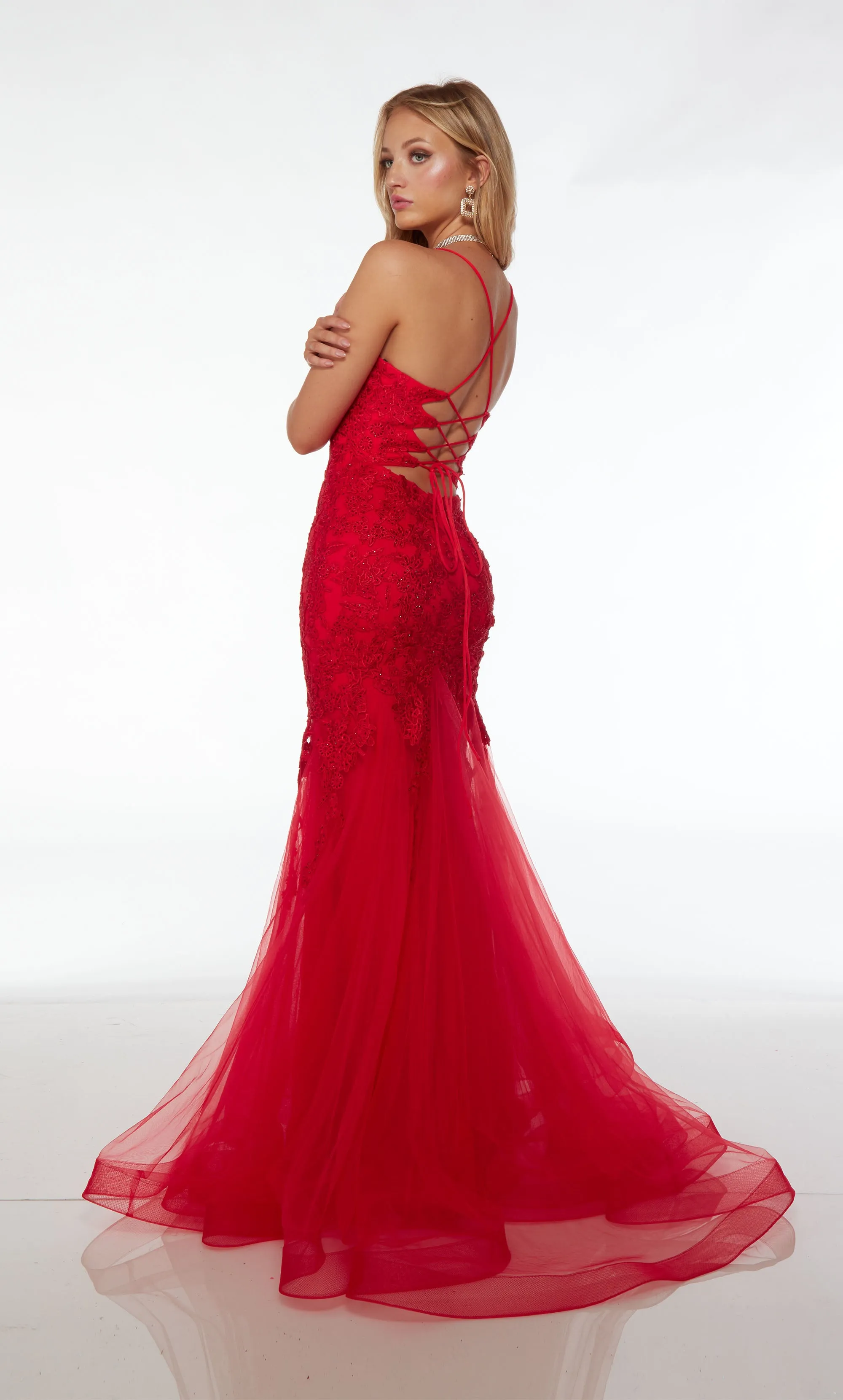 ALYCE Paris 61478 Alyce Long Plunging Corset Mermaid Dress sold by Alyce Paris product image thumbnail 2